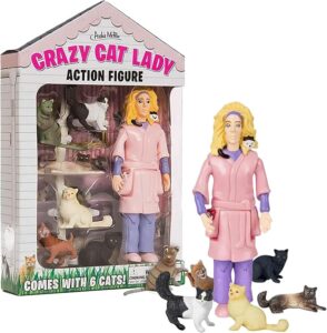 Accoutrements Crazy Cat Lady Action Figure Multicolored
