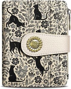 Black Cats Small Rfid Women Wallet Bifold Zipper
