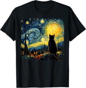 Cat Starry Night Van Gogh Cat