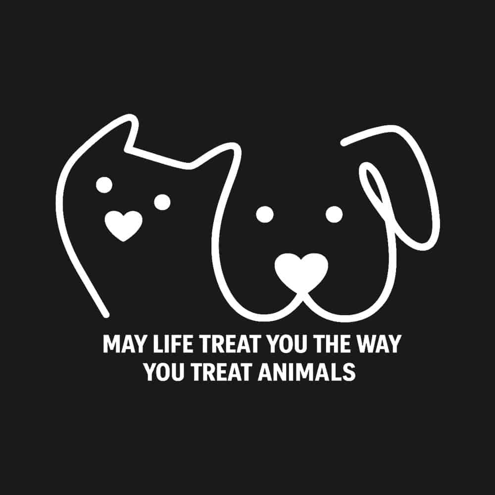 May Life Treat You The Way You Treat Animals Standard Tee Black - Image 2