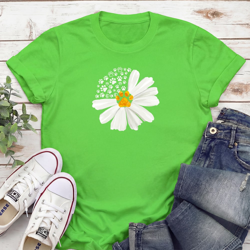 Golden Paw Bloom Standard Tee Electric Green