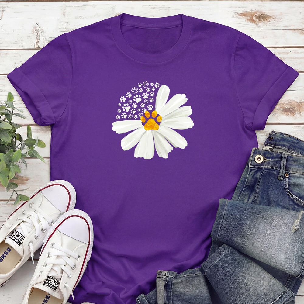 Golden Paw Bloom Standard Tee Purple