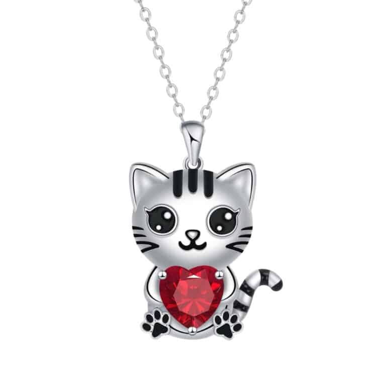 Sweetheart Kitty Love Pendant Necklace