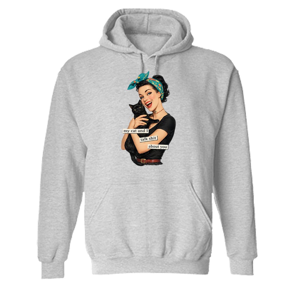 We Talk About You Hoodie Heather Grey