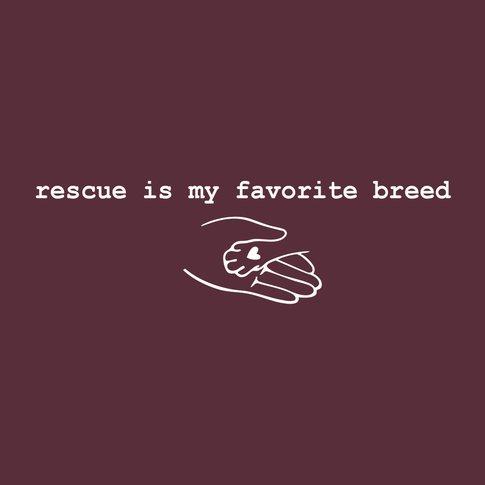 Rescue Is My Favorite Breed Sweatshirt Maroon - Image 2