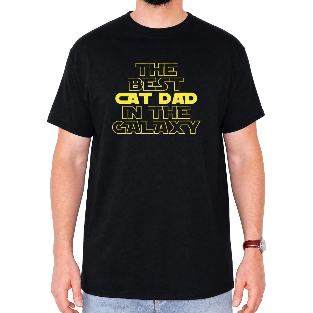 The Best Cat Dad In The Galaxy Standard Tee Black