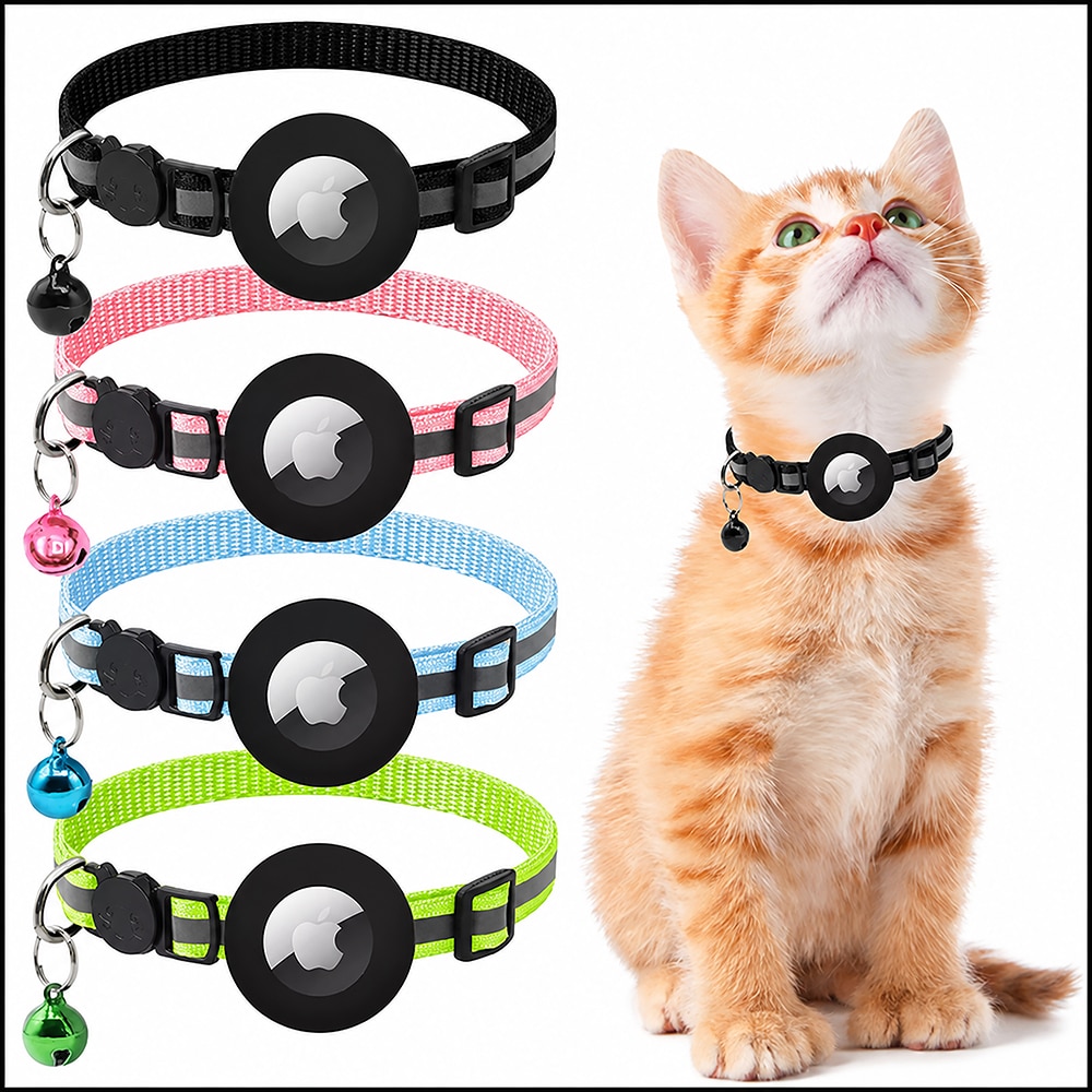 Breakaway Cat Collar with AirTag Case - Choose your Color