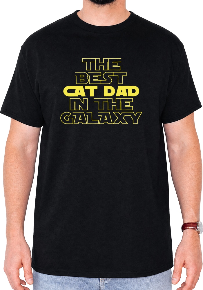 The Best Cat Dad In The Galaxy Standard Tee Black