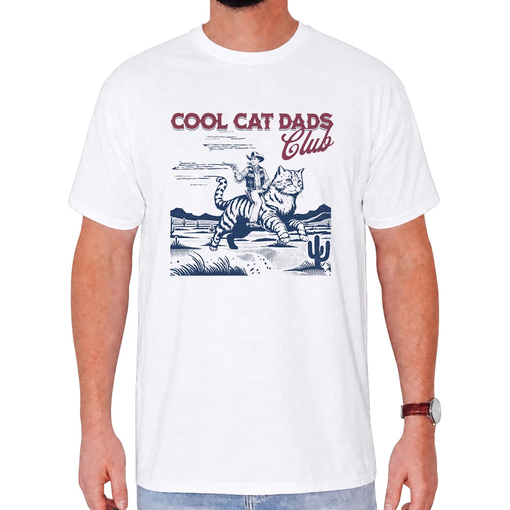 Cool Cat Dads Club Standard Tee White
