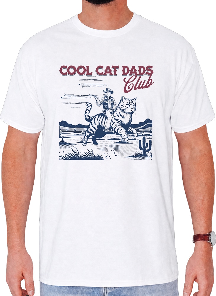 Cool Cat Dads Club Standard Tee White