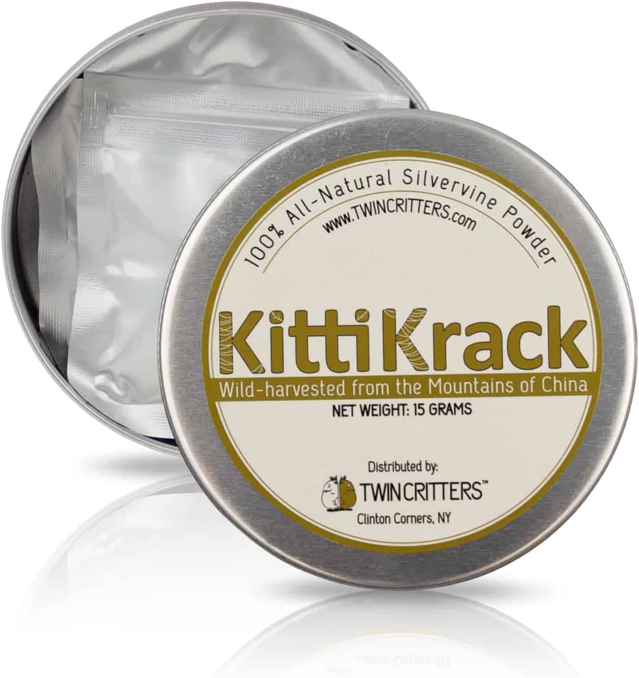 KittiKrack Organic Silvervine Catnip Powder Substitute for Cats & Kittens