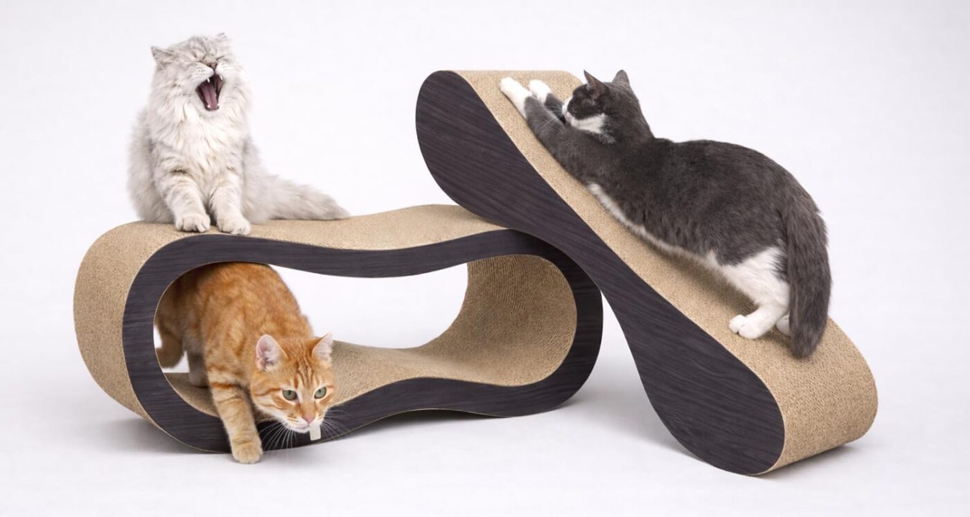2-in-1 Large Cardboard Cat Scratcher Lounger