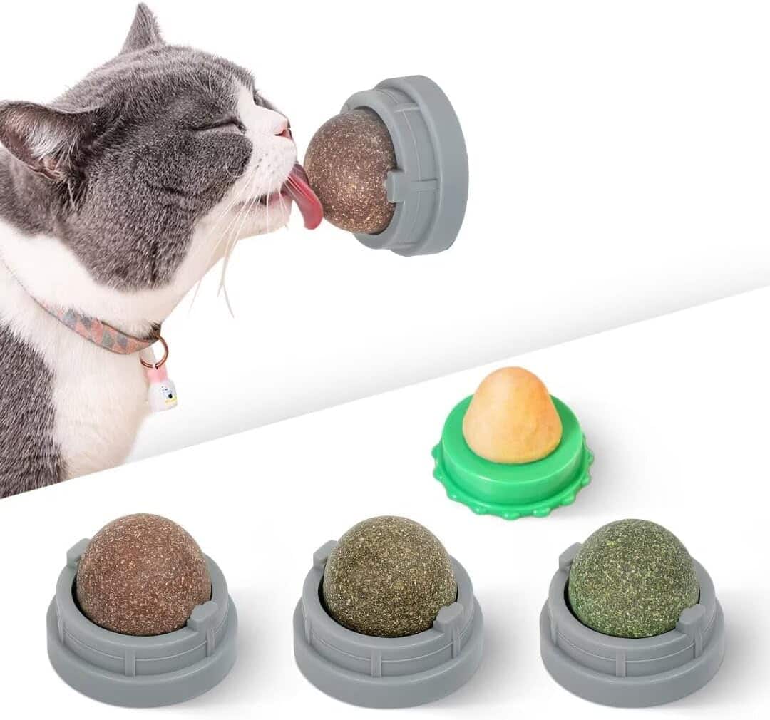 Potaroma Catnip Silvervine Balls 4 Pcs Extra Cat Energy Ball