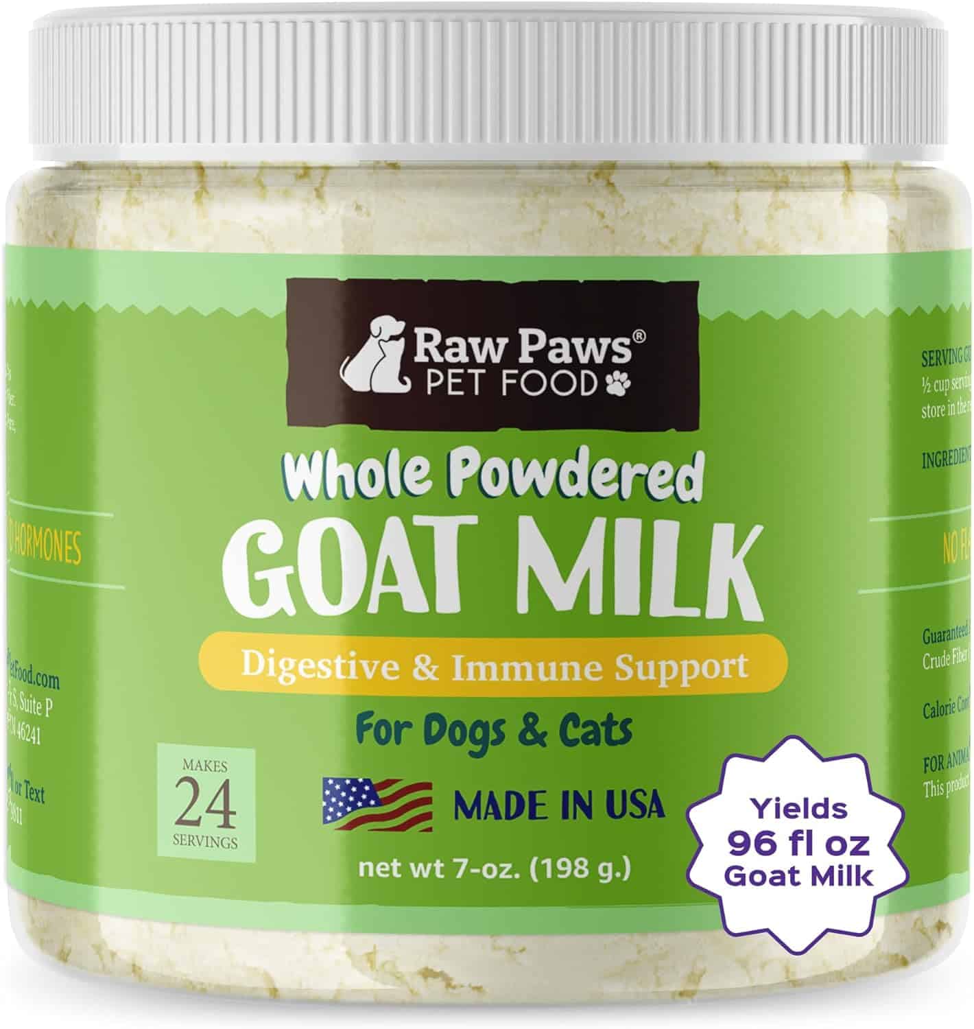 Raw Paws Whole Goat Milk Powder for Dogs and Cats