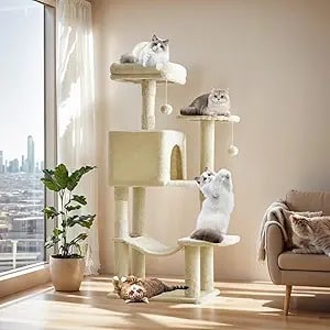 Sweetcrispy 44 Inch Cat Tree Tower