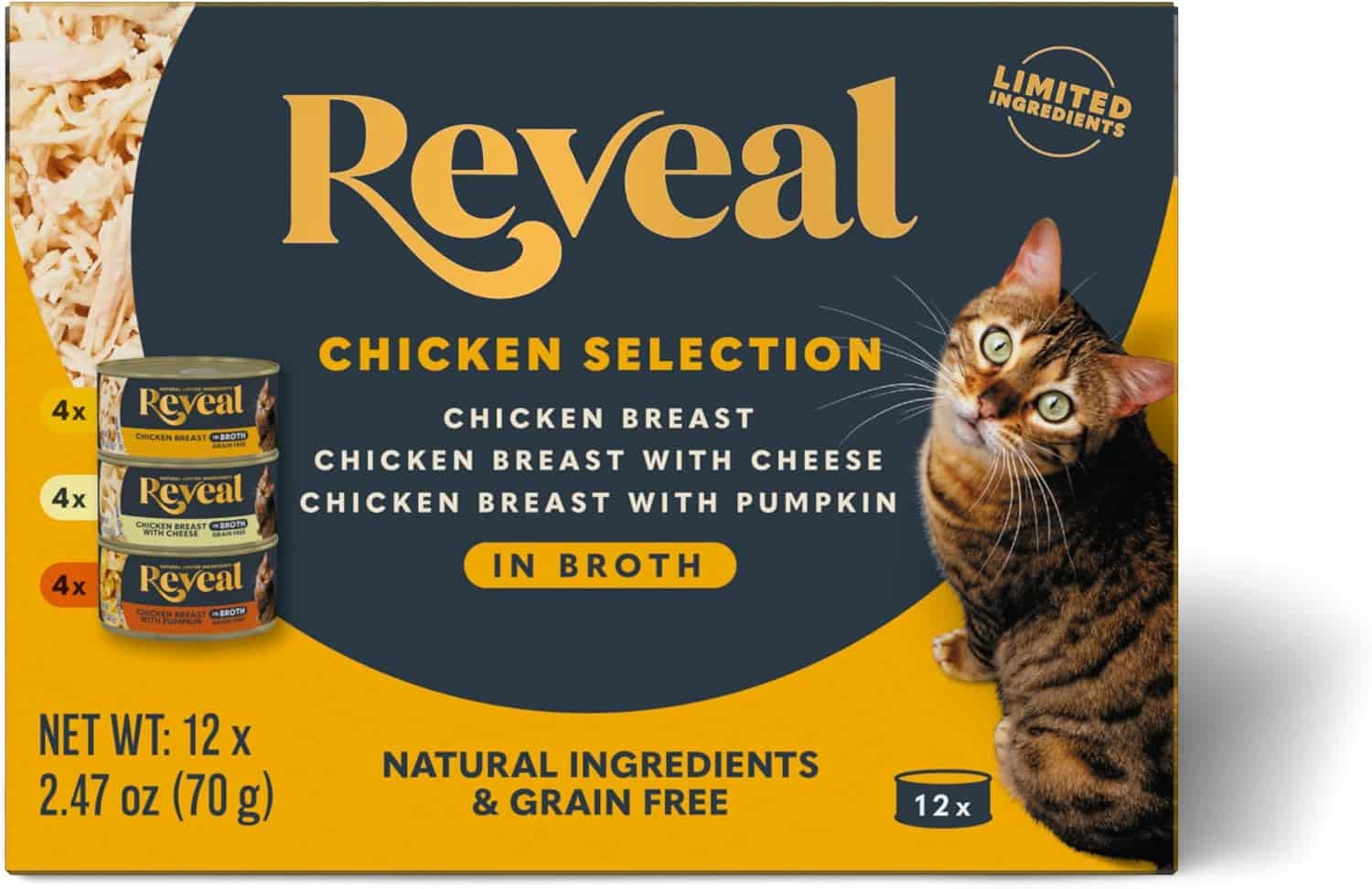 Reveal Chicken Variety in Broth Wet Cat Food