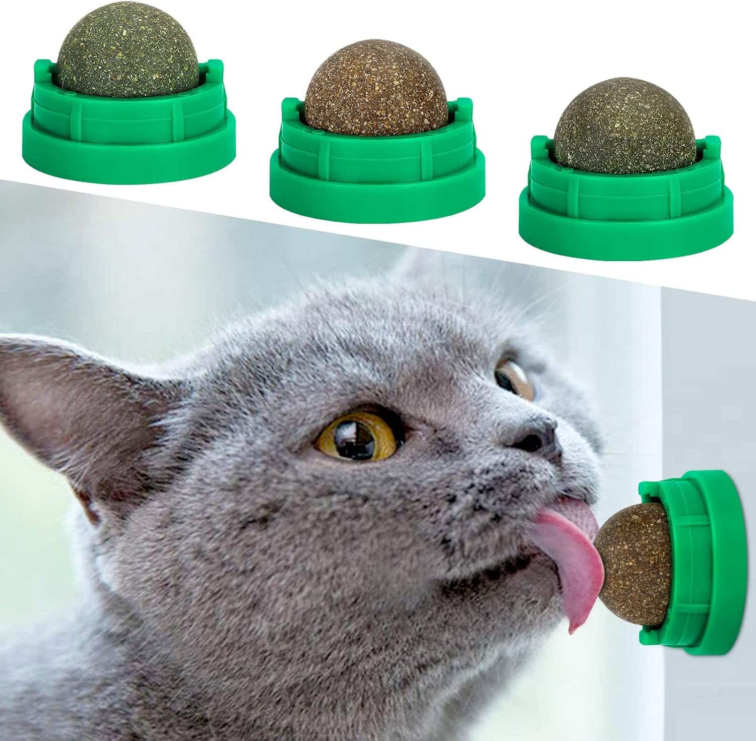Catnip Ball for Cats Wall, Toys, Edible Kitty Toys Lick