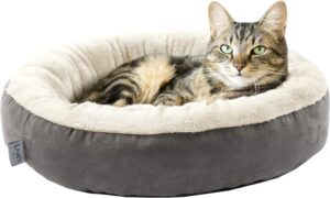 Love's cabin Round Donut Cat and Dog Cushion Bed