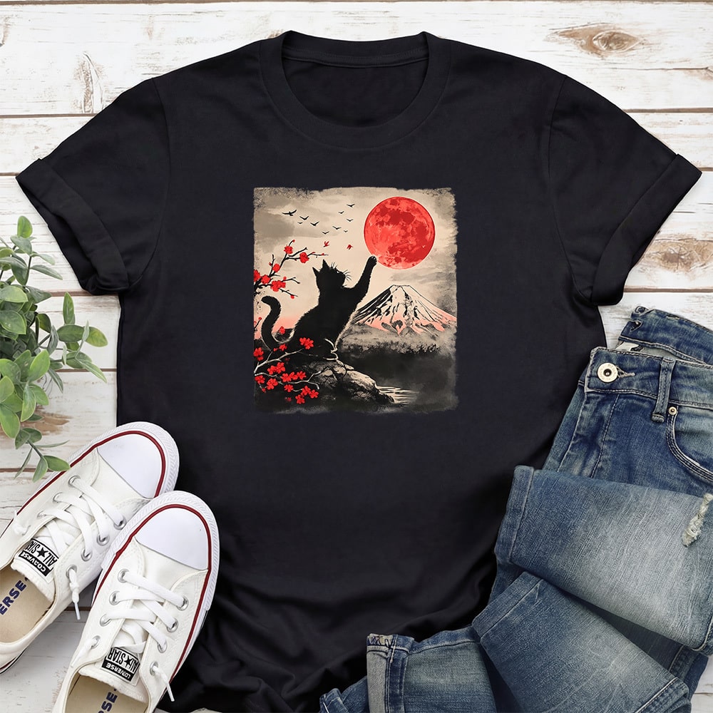 Mystic Moon Cat Standard Tee Black