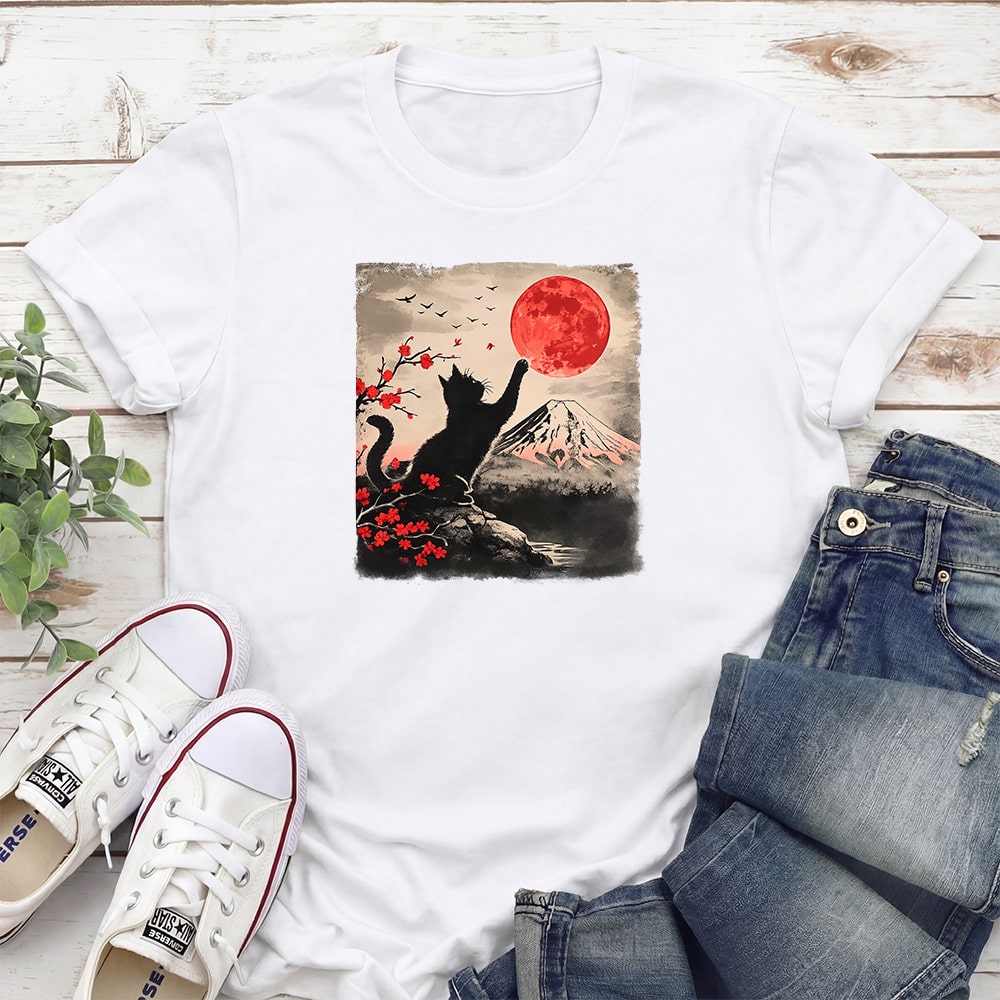 Mystic Moon Cat Standard Tee White