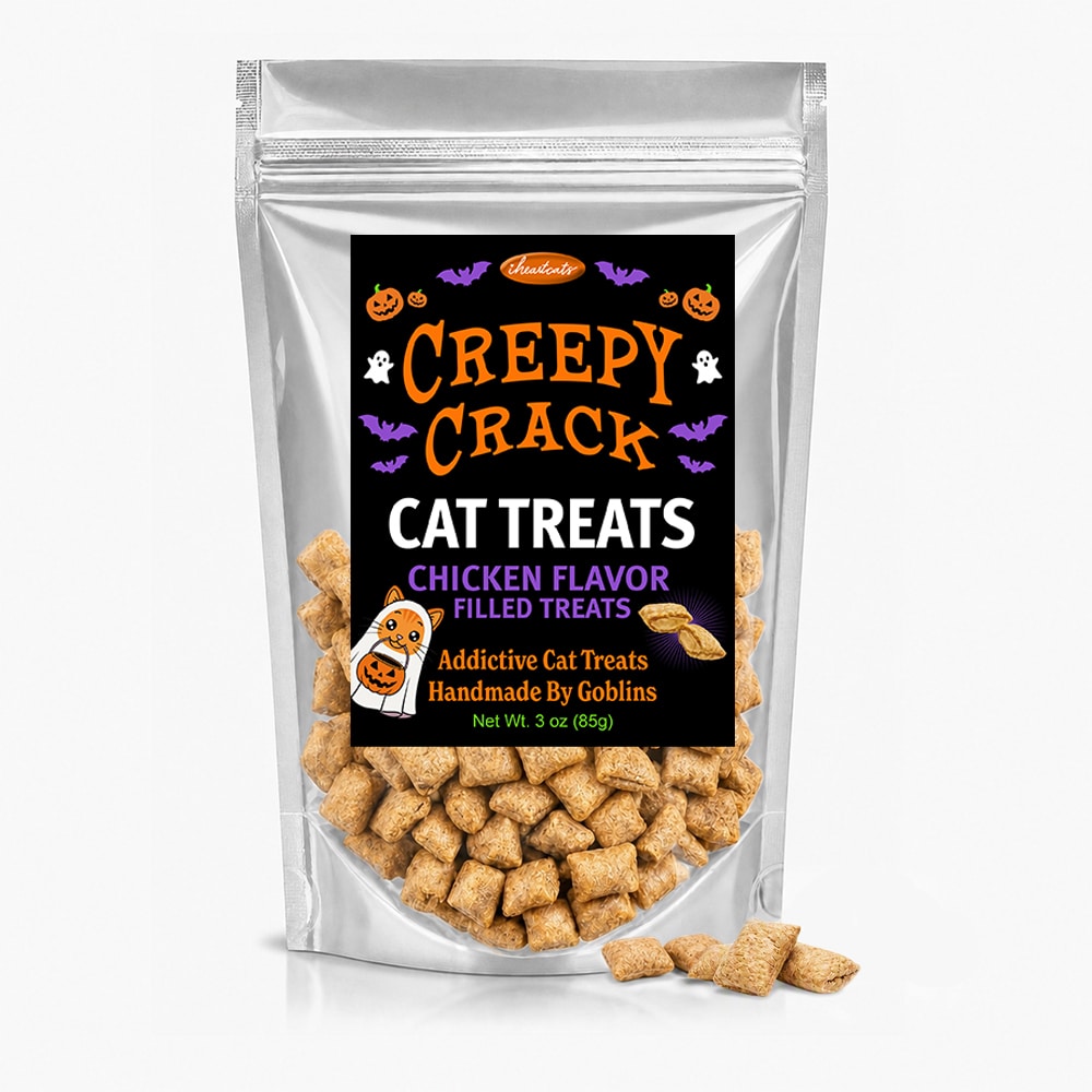 COMING SOON! iHeartCats Creepy Crack Cat Treats - Chicken Flavor Filled Treats