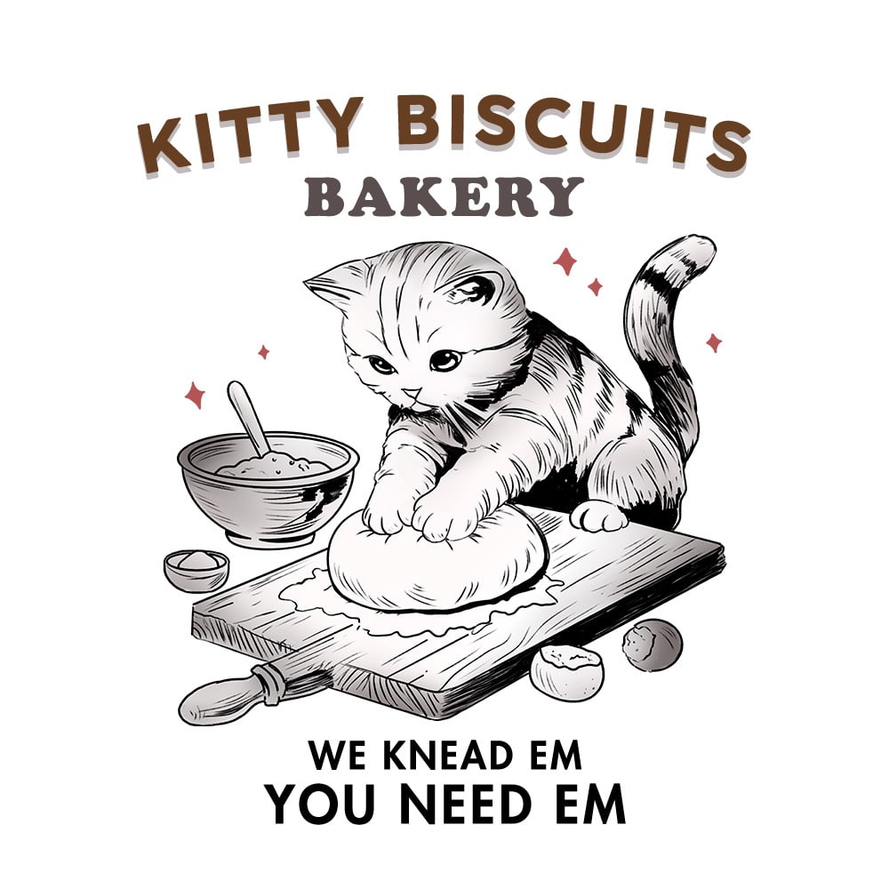 Kitty Biscuits Bakery Standard Tee White - Image 2