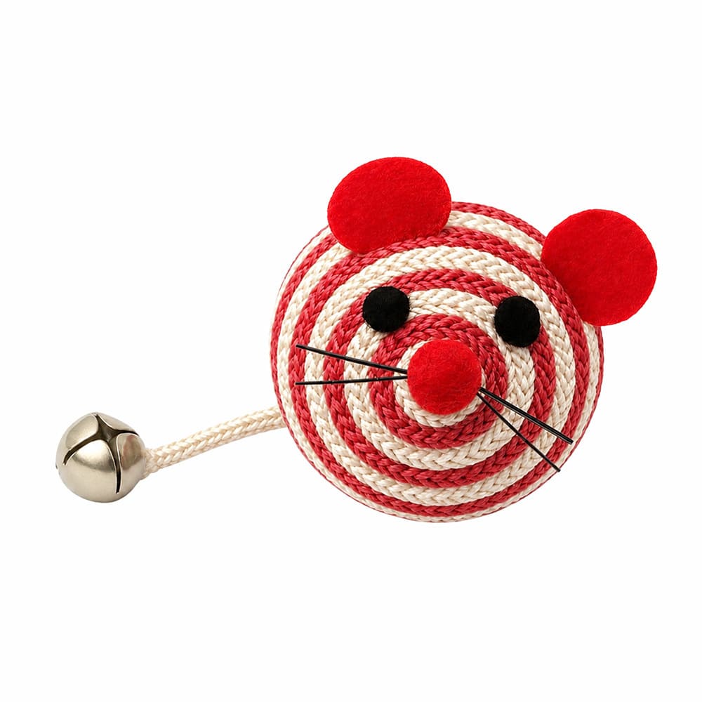 WhiskerWhirl Rope Red Mouse Cat Toy – Fun for Playful Paws! - Helps Feed Hungry Shelter Cats in Need