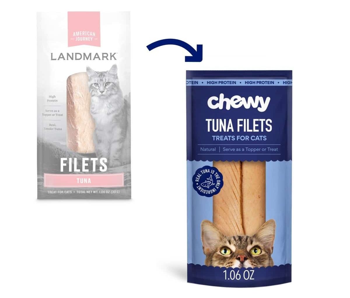 Chewy Made Tuna Filets Cat Food Toppers