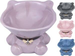 Busnos Cute Ceramic Tilted Food Bowls