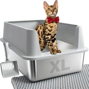  Stainless Steel Litter Box, Extra Large Litter Boxes