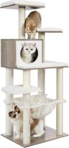 Feandrea Cat Tree, 56.3-Inch Modern Cat Tower,
