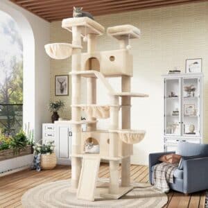 SHA CERLIN 81in Multi-Level Tall Cat Tree Tower 