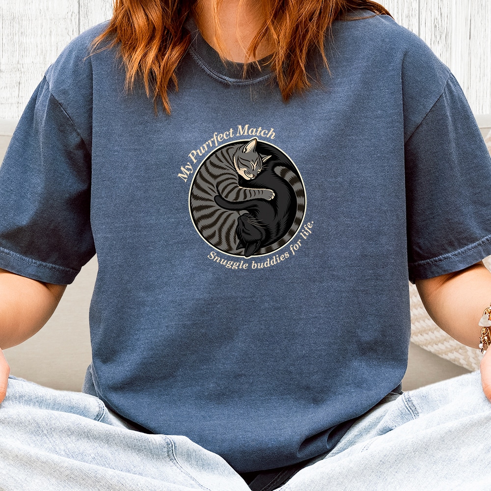 Comfort Colors Purrfect Match Vintage Washed Tee - Denim