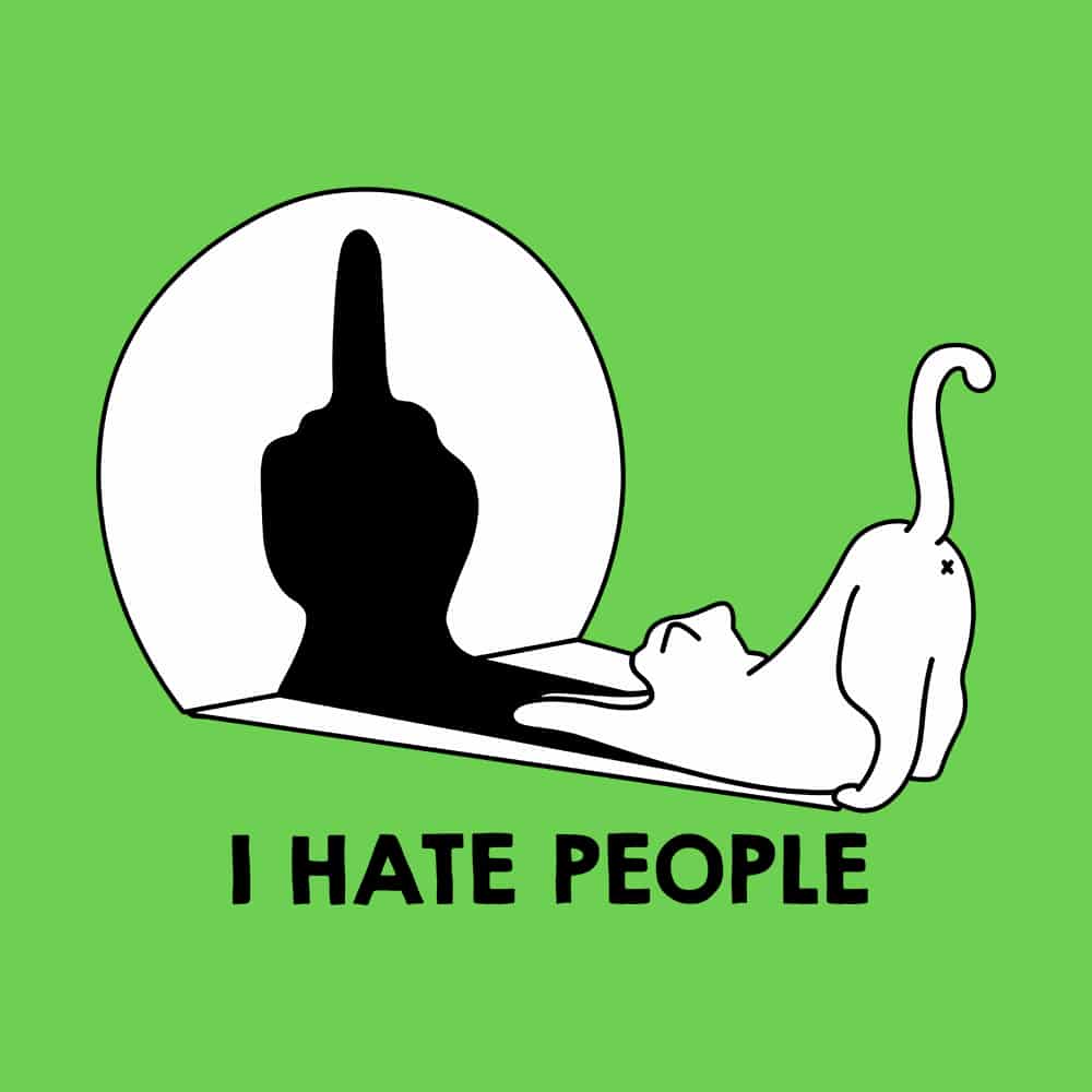 I Hate People Yoga Standard Tee Electric Green - Image 2