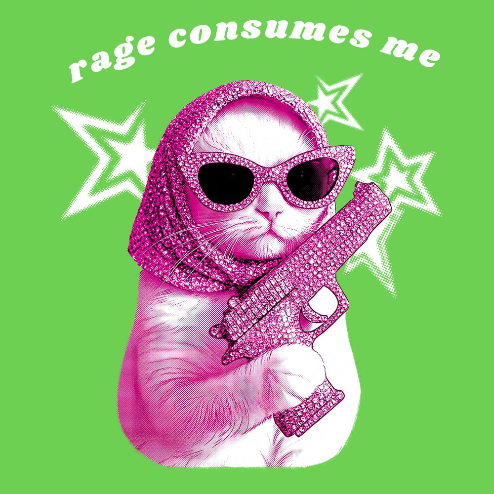 Rage Consumes Me Standard Tee Electric Green - Image 2