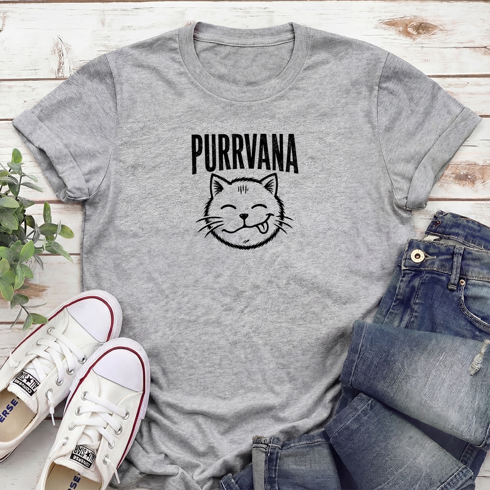 Purrvana Standard Tee Heather Grey