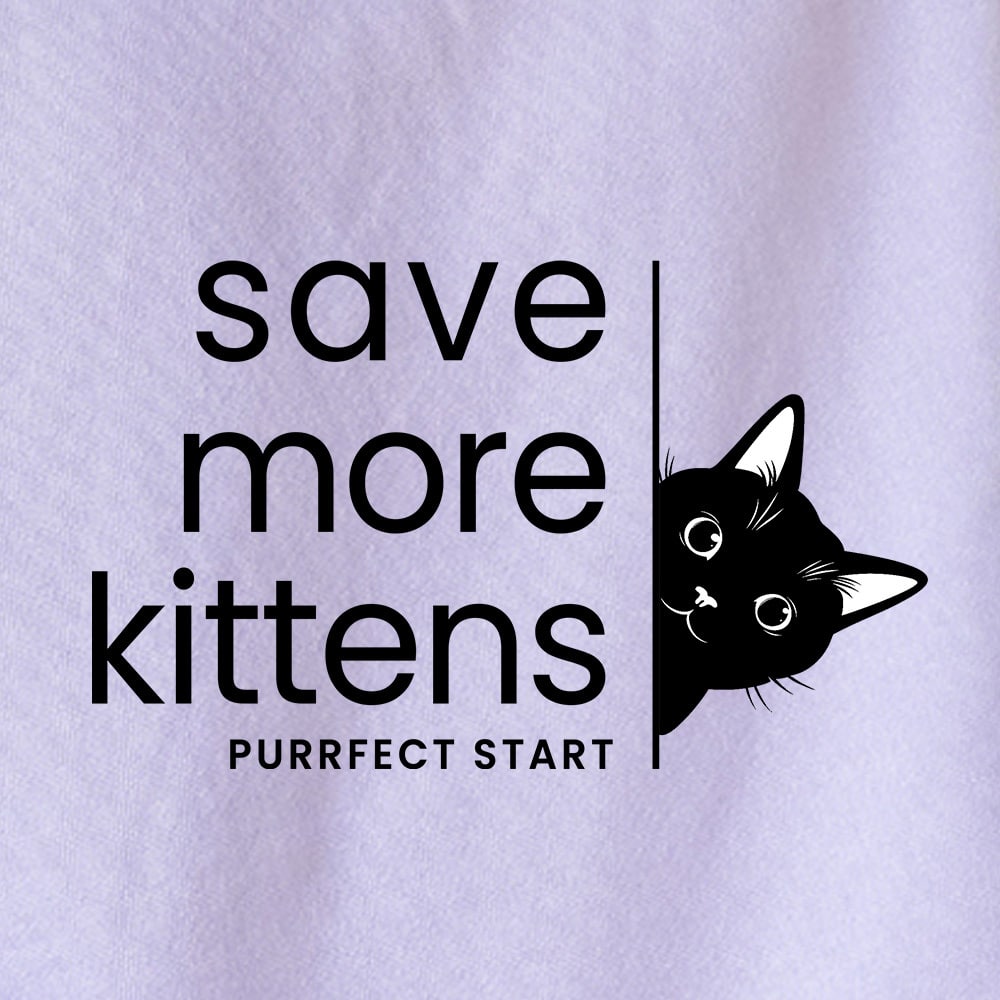 Comfort Colors Save More Kittens Premium Sweatshirt - Orchid - Image 2