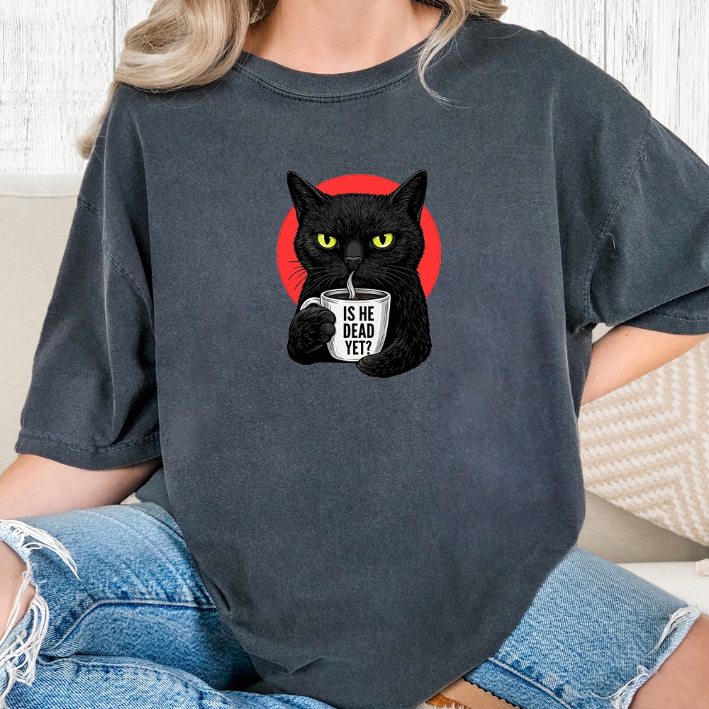 Comfort Colors Is He Dead Yet? Vintage Washed Tee - Pepper