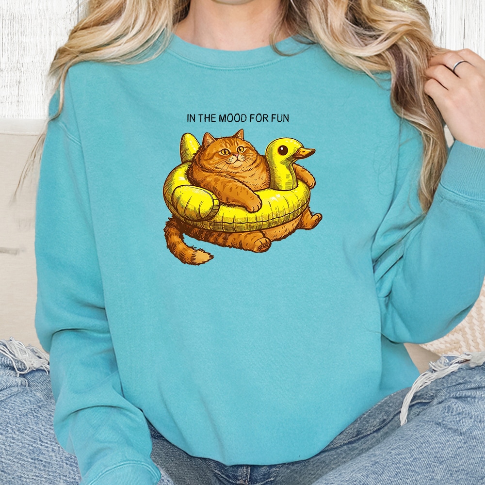 Comfort Colors In The Mood For Fun Premium Sweatshirt - Seafoam