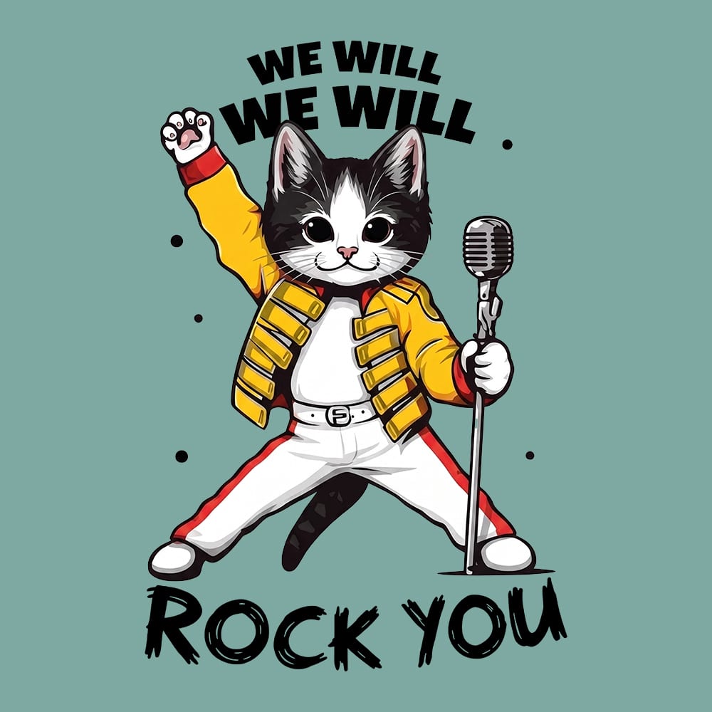 Comfort Colors We Will Rock You Premium Sweatshirt - Seafoam - Image 2