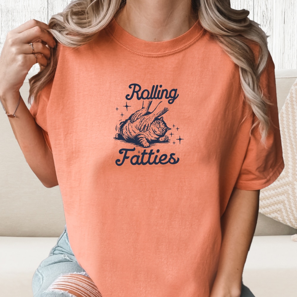 Comfort Colors Rollie Fatties Vintage Washed Tee - Terracotta