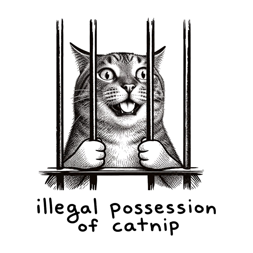 Illegal Possession Of Catnip Standard Tee White - Image 2