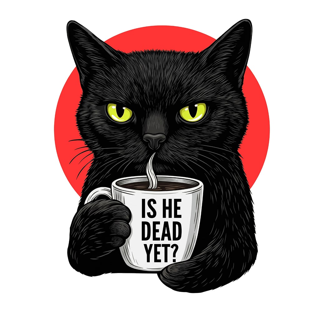 Is He Dead Yet? Standard Tee White - Image 2