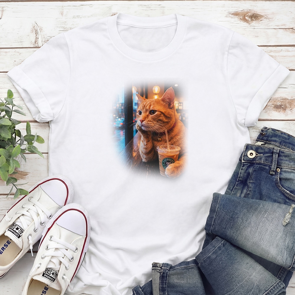 Thinkin About Coffee Standard Tee White