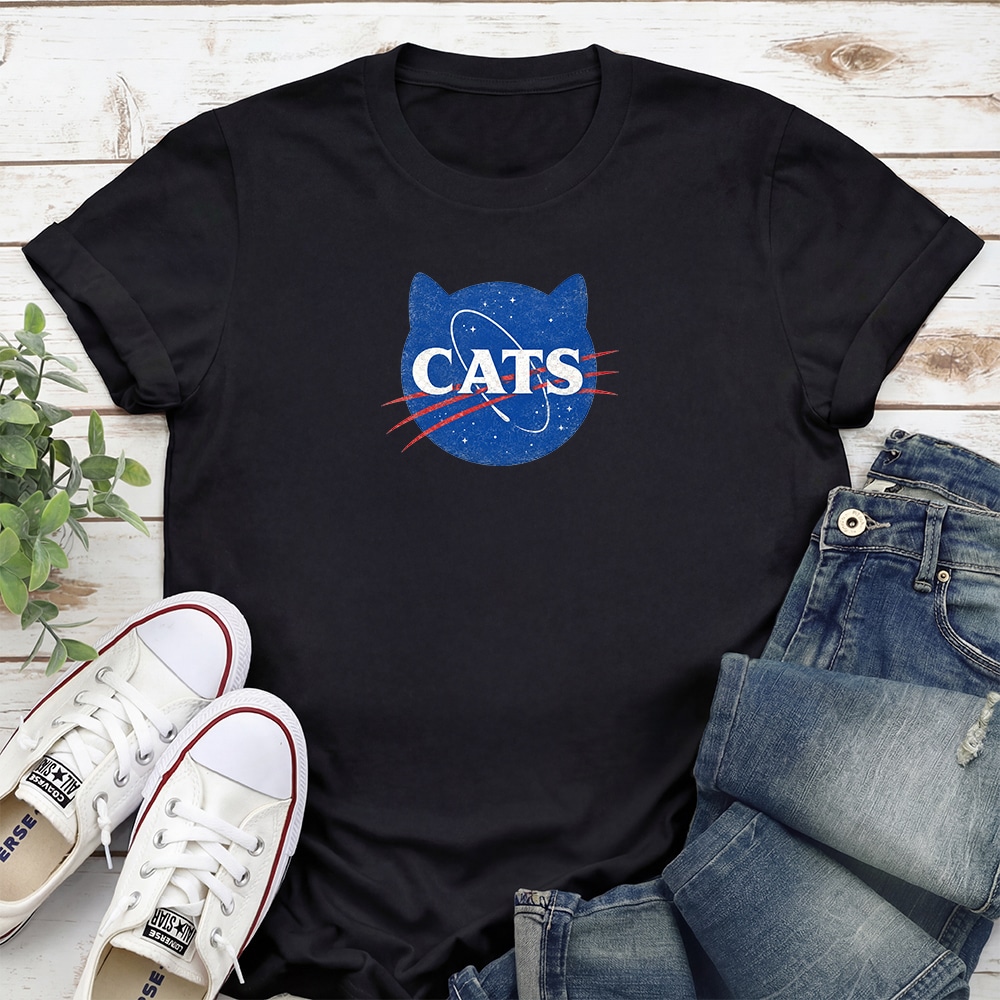 Nasa Cats Standard Tee Black