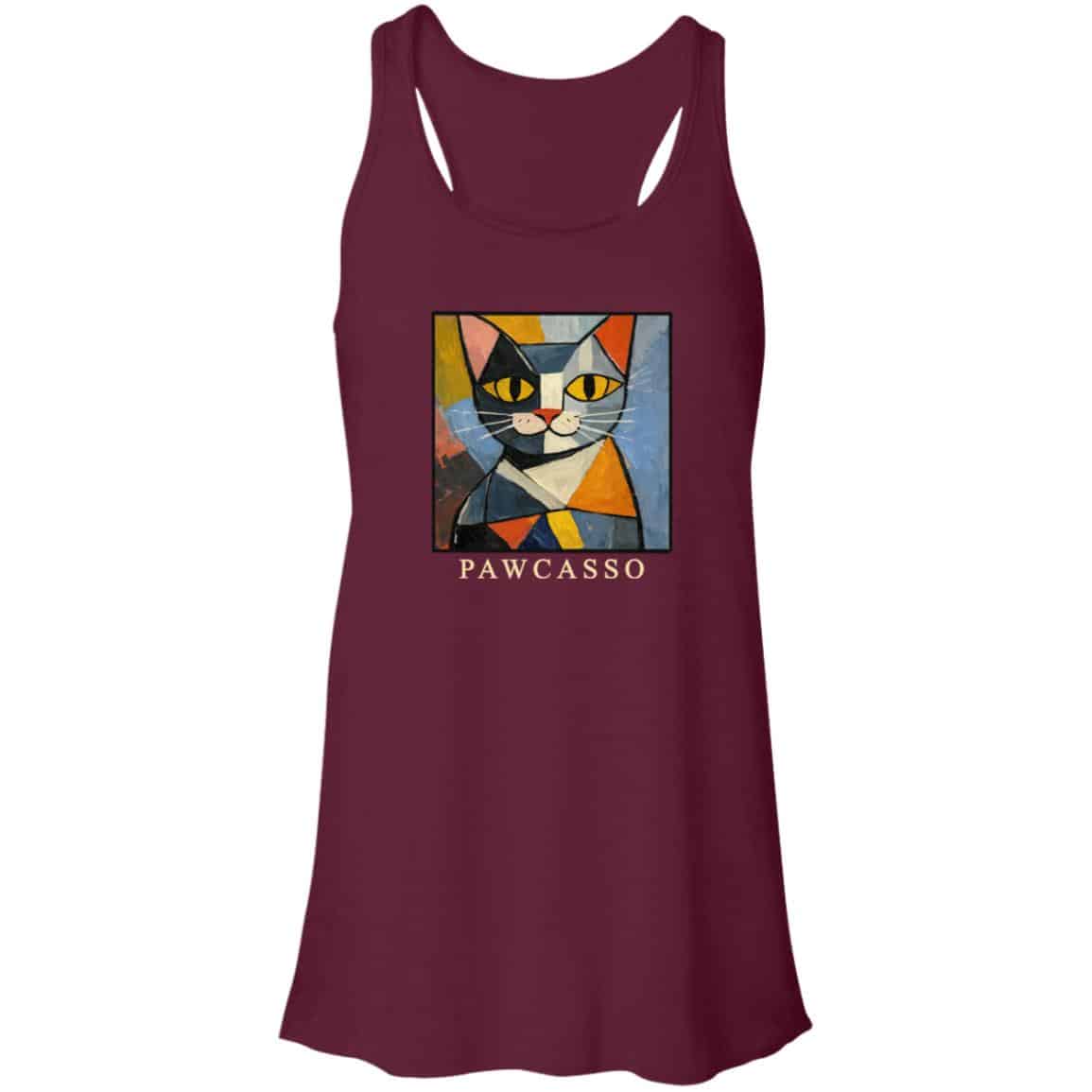 Pawcasso Flowy Tank Maroon