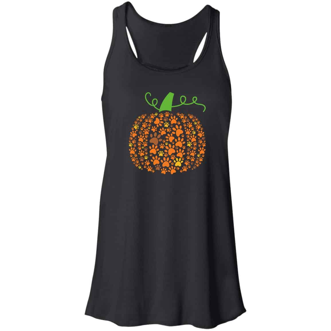 Pumpkin Paws Flowy Tank Black