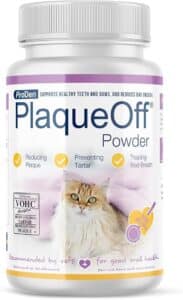 Plaque Off for Cats 40g - Special Feline Formulation | VOHC Approved Pet Dental Powder