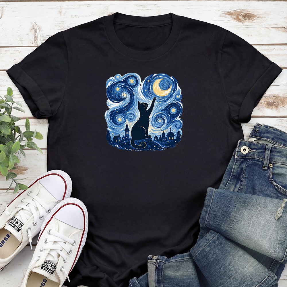 Moonlit Whiskers Standard Tee Black