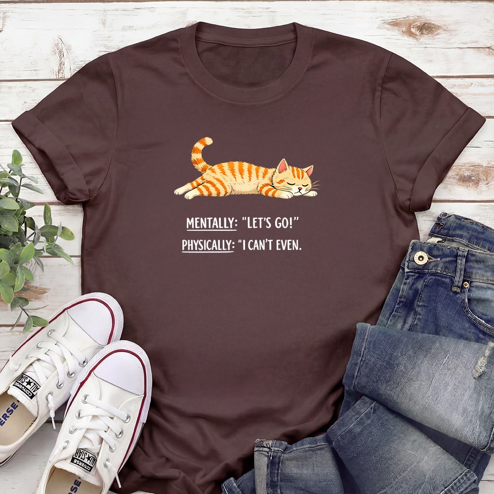 Lazy Kitty Standard Tee Brown